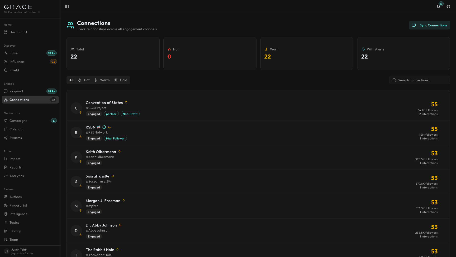 Connections feature screenshot