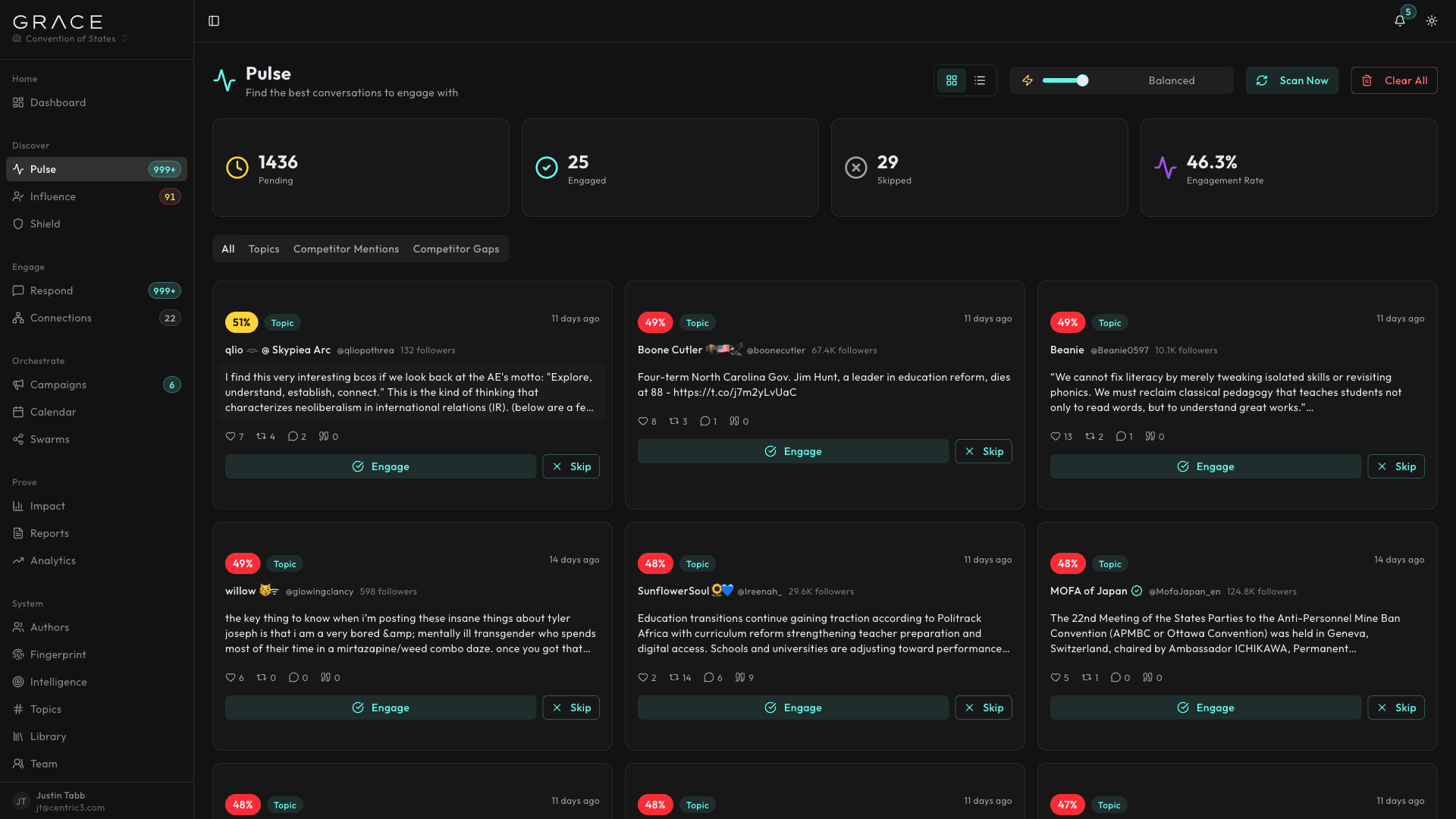 Pulse feature screenshot