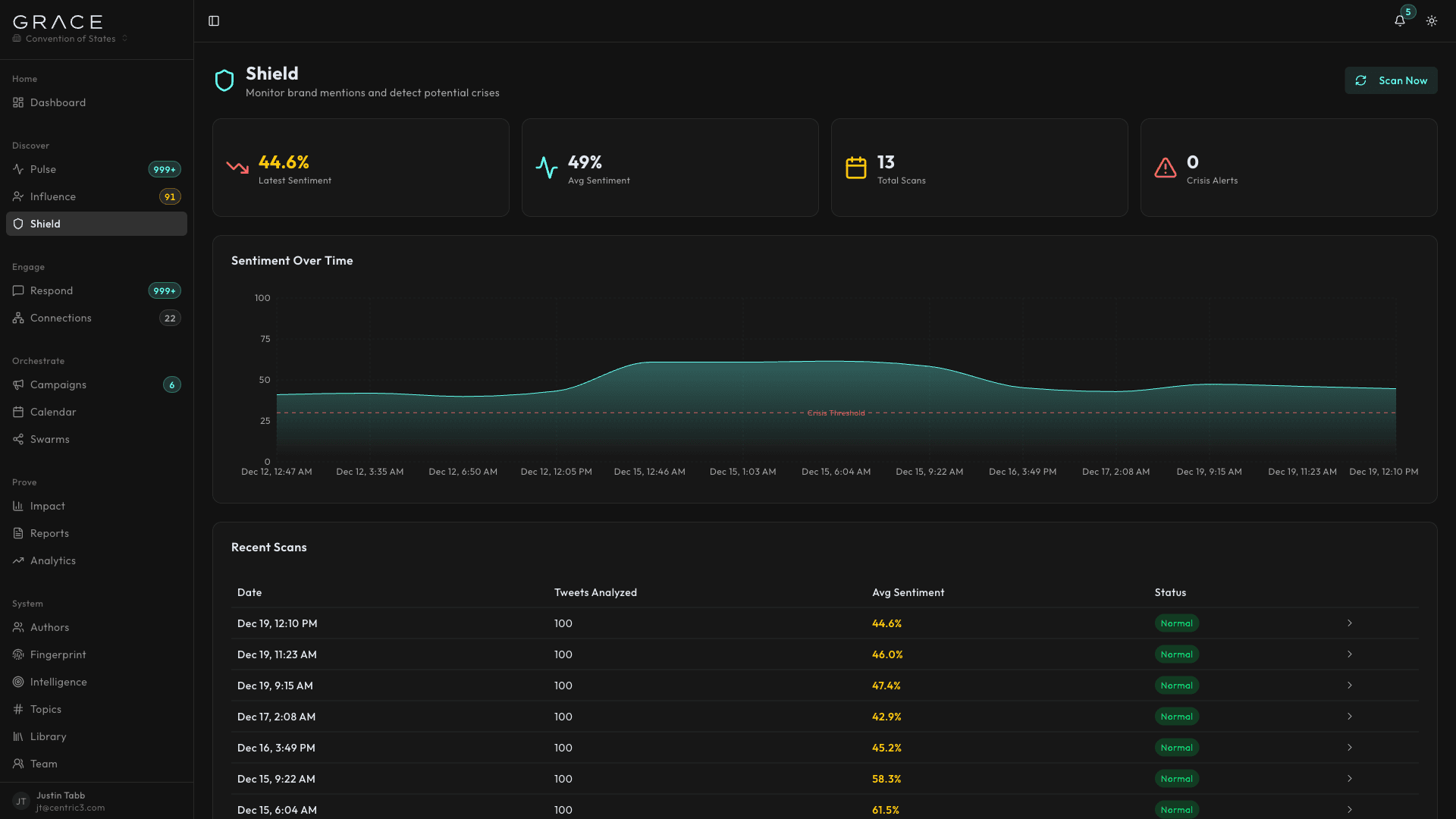 Shield feature screenshot
