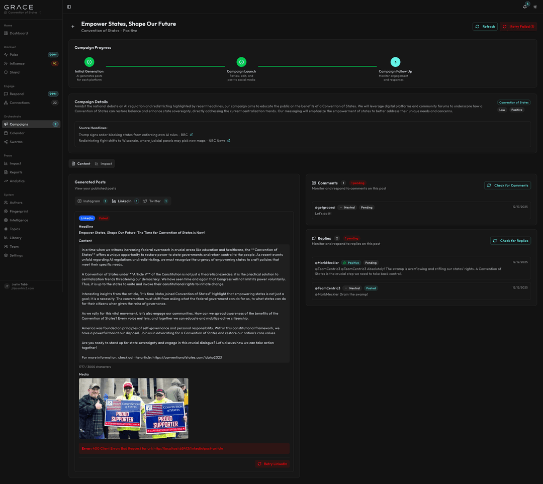 LinkedIn post preview